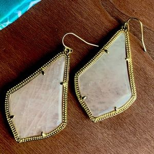 Kendra Scott Alex Gold Drop Earrings in Ivory Pearl